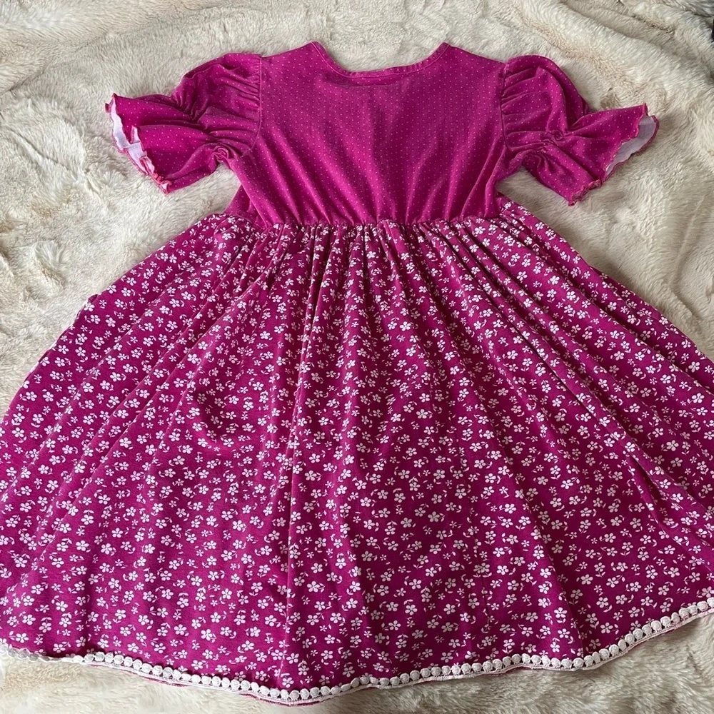 Ricrac & Ruffles pink floral dress